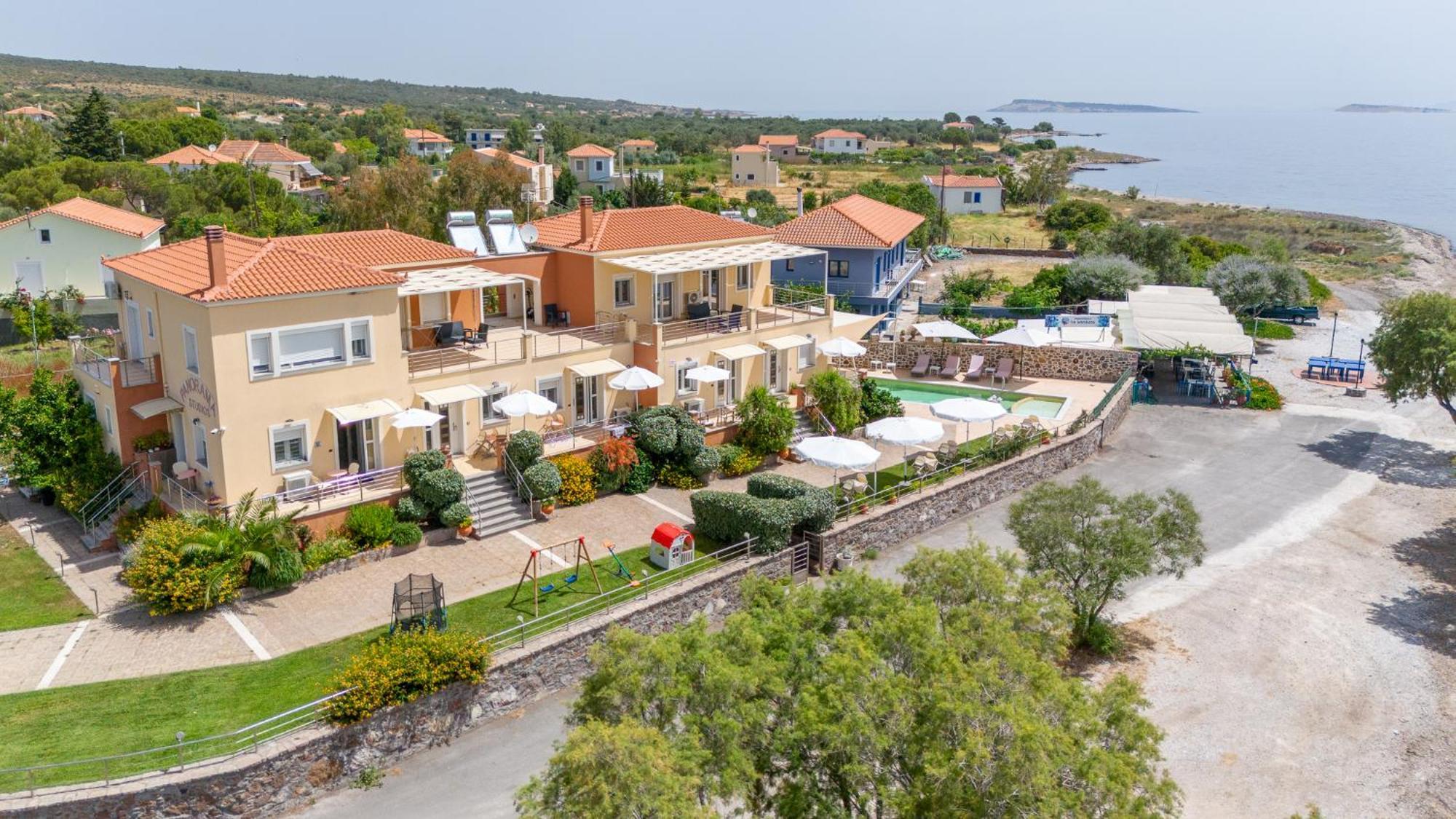 Palaiologou Panorama Apartments Mantamados ภายนอก รูปภาพ